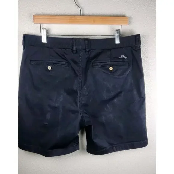 Tommy Bahama Mens Boracay Shorts Black Stretch Cotton Tencel Blend Sz 35 - Picture 5 of 9